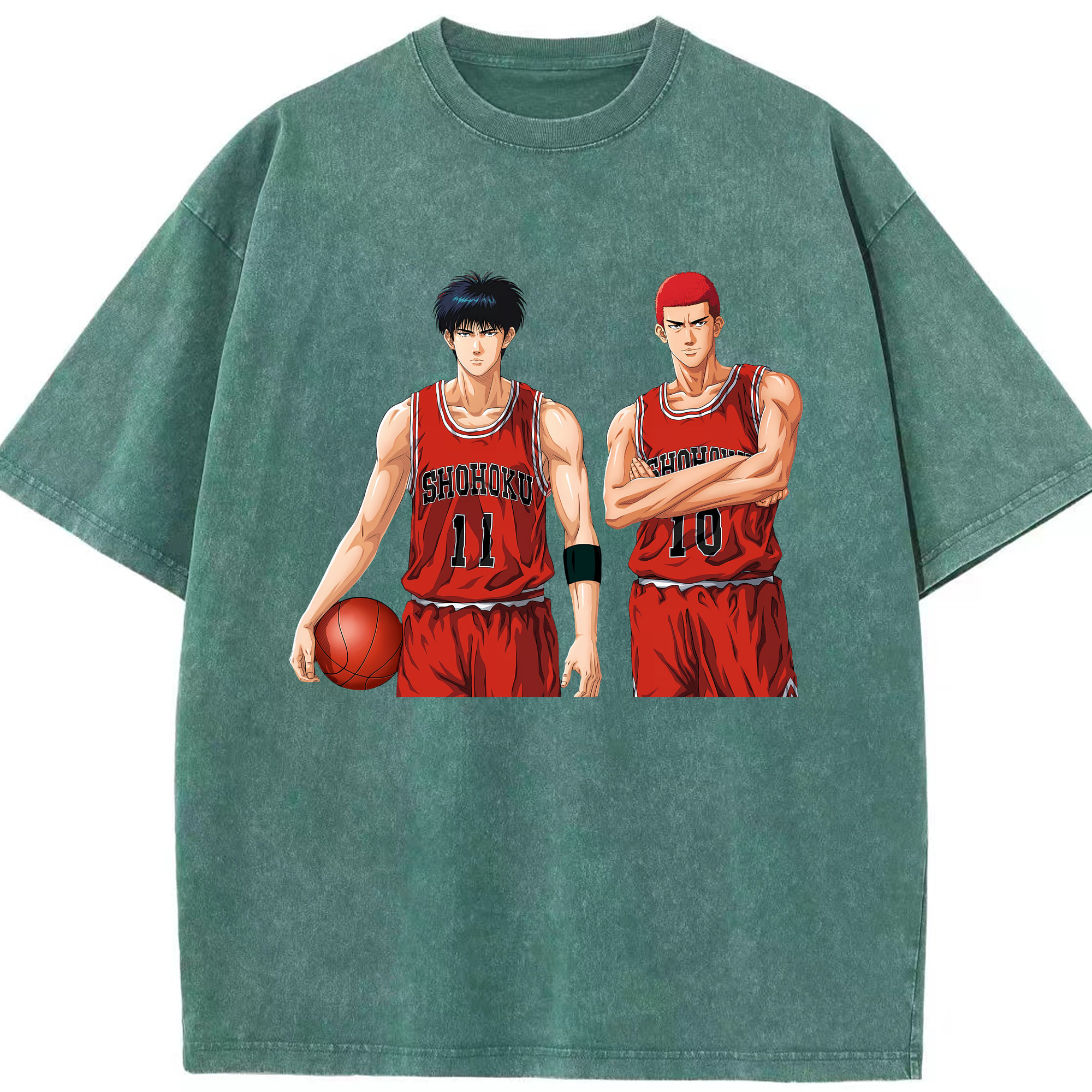 （画像用） SLAM DUNK／スラムダンク 綿100% ヴィンテージ風 半袖Tシャツ（フロントプリント）